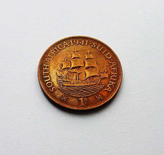 * SOUTH AFRICA * 1 Penny 1941 < > TOP COIN 1