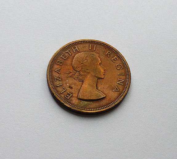 * SOUTH AFRICA * 1 Penny 1955  TOP COIN