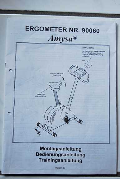 amysa ergometer bedienungsanleitung