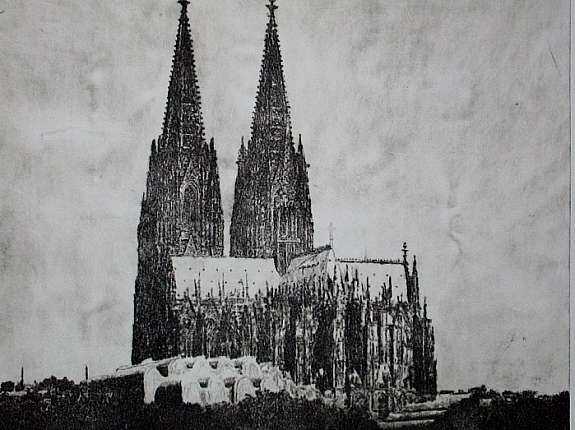 Kolner Dom Bild Schwarz Weiss Radierung Grafik Geschenk Dekoration Hoork Com