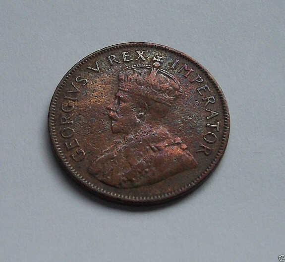 SOUTH - AFRICA - 1-Penny - 1935 - AMAZING - TONED - COIN *